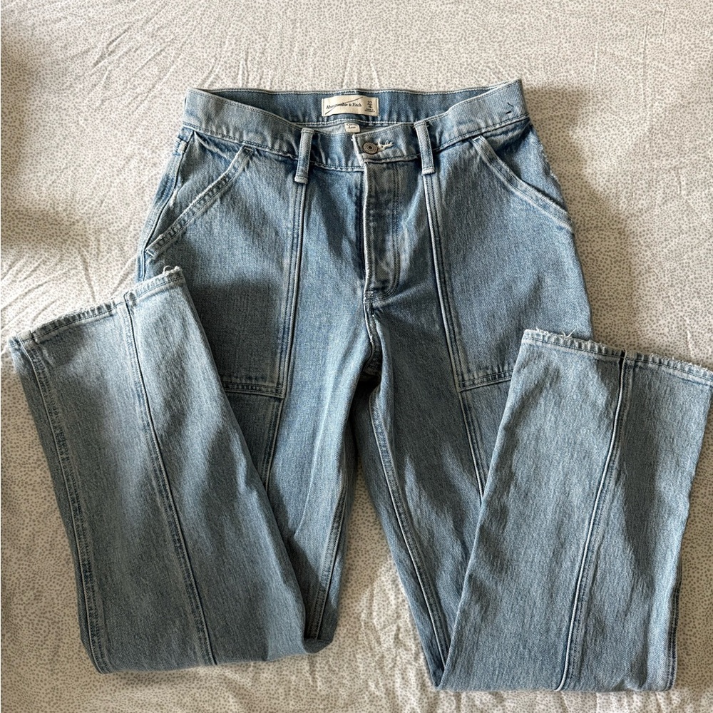 Abercrombie & Fitch High-Rise Light Blue Jeans